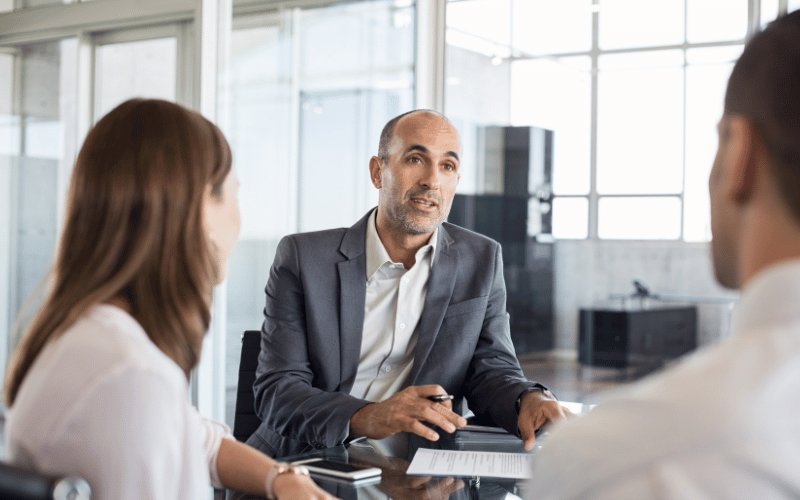 fiduciary consulting with clients about their long-term care planning